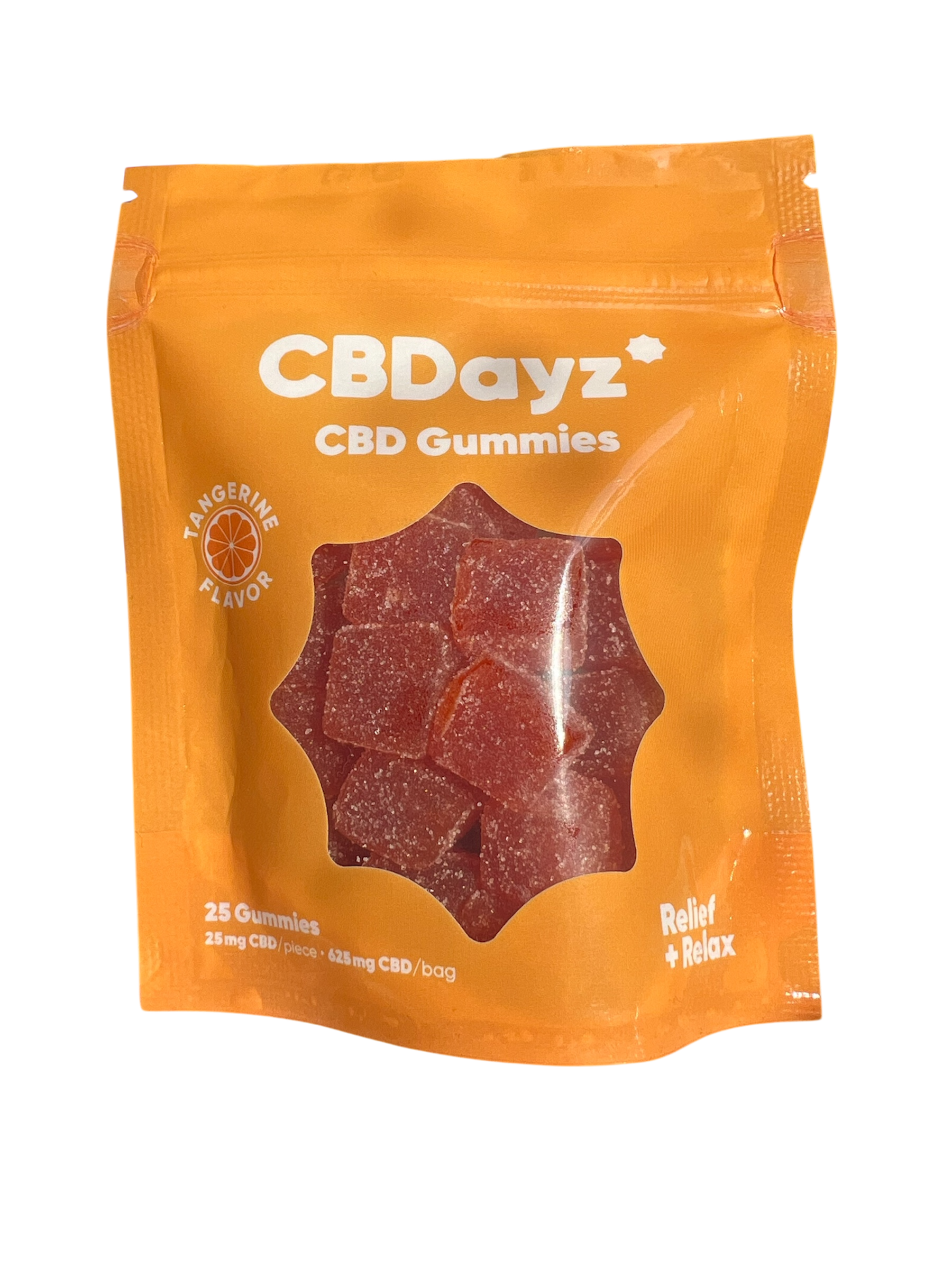 CBDayz --Tangerine Relax & Relief CBD Gummies 625mg – CBDayz.com