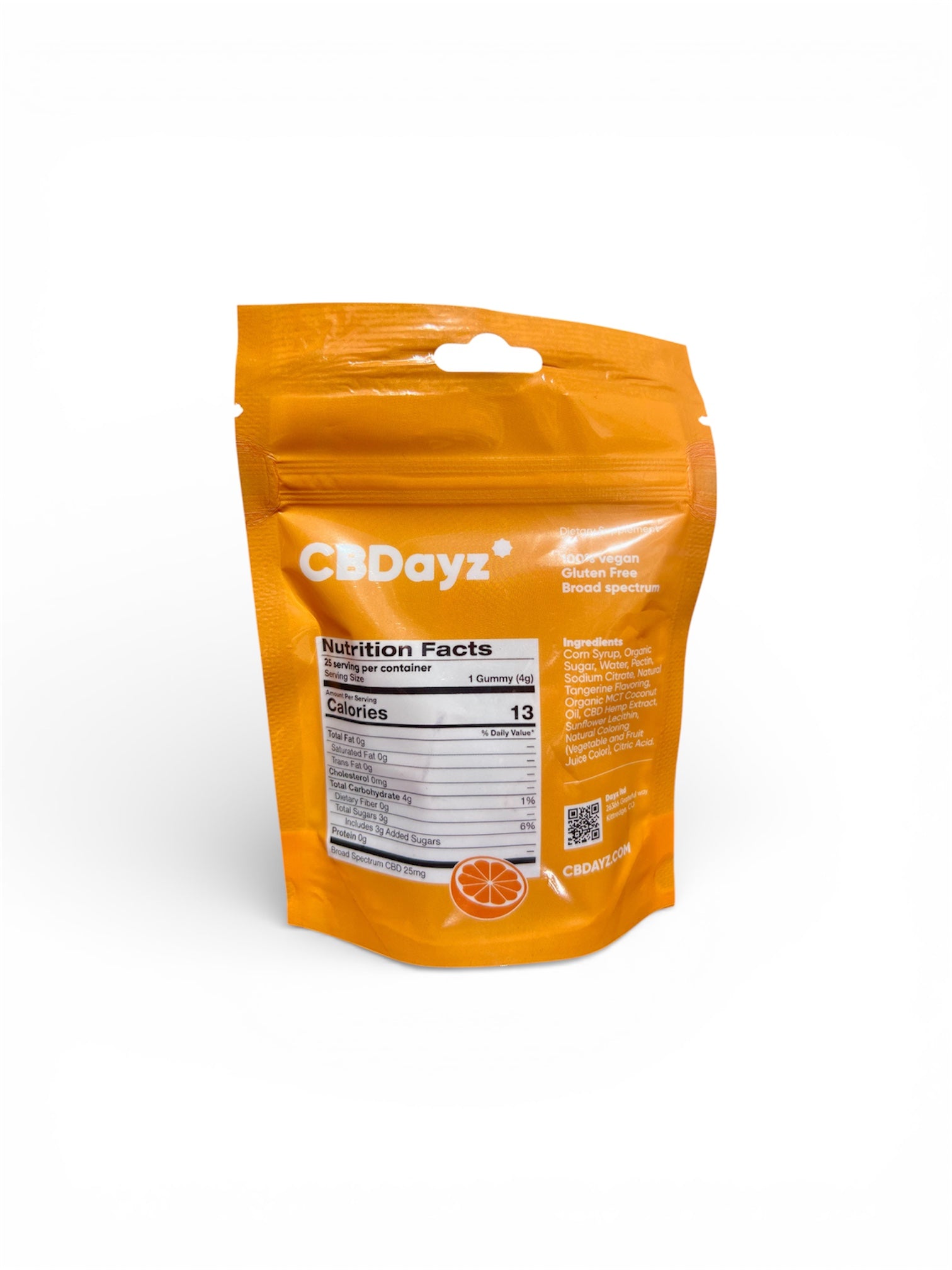 CBDayz Tangerine Relax & Relief CBD Gummies 625mg