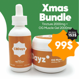 Tincture and OG muscle gel 2000mg Holidays Bundle