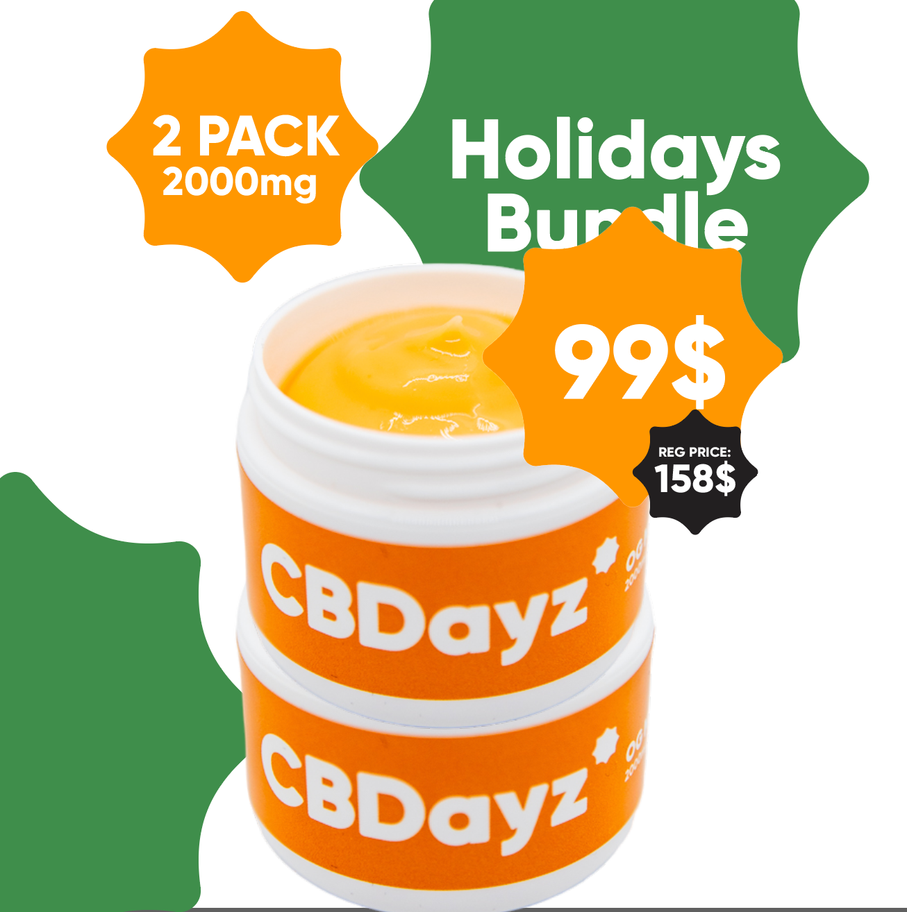 Holidays 2 Pack OG Muscle Gel 2000mg Bundle