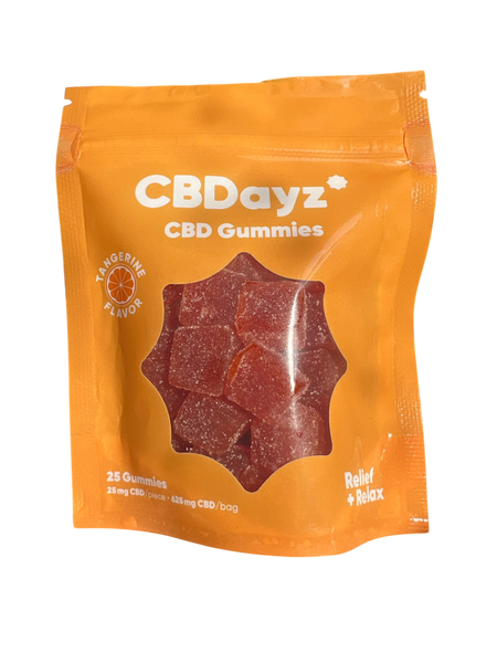 CBDayz --Tangerine Relax & Relief CBD Gummies 625mg – CBDayz.com